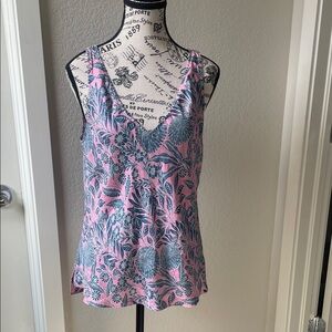 J. Crew Floral Pink and Blue Camisole